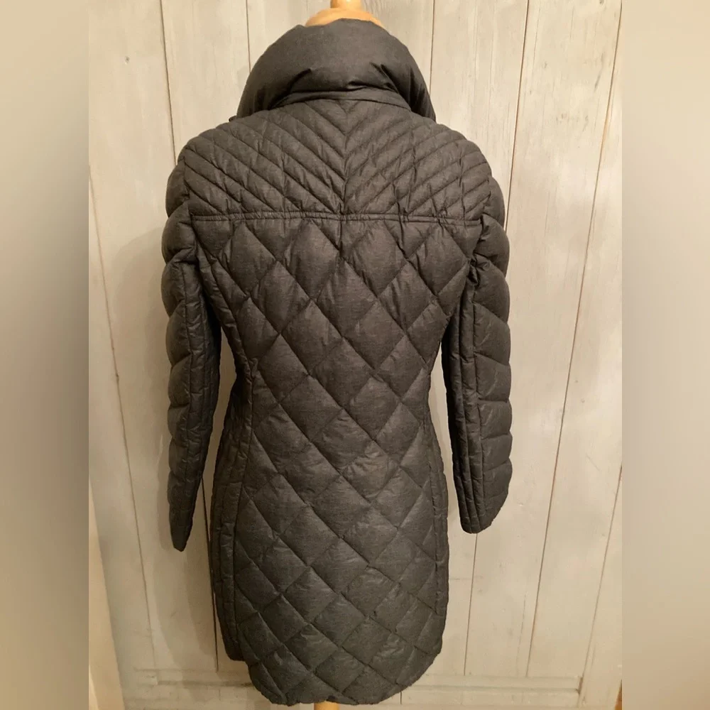 Michael‎ Kors Lightweight Diamond Quilted Down Full Puffer Jacket Coat S Grey